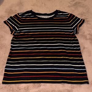 LOFT Vintage Soft Striped Navy T-shirt Size Small
